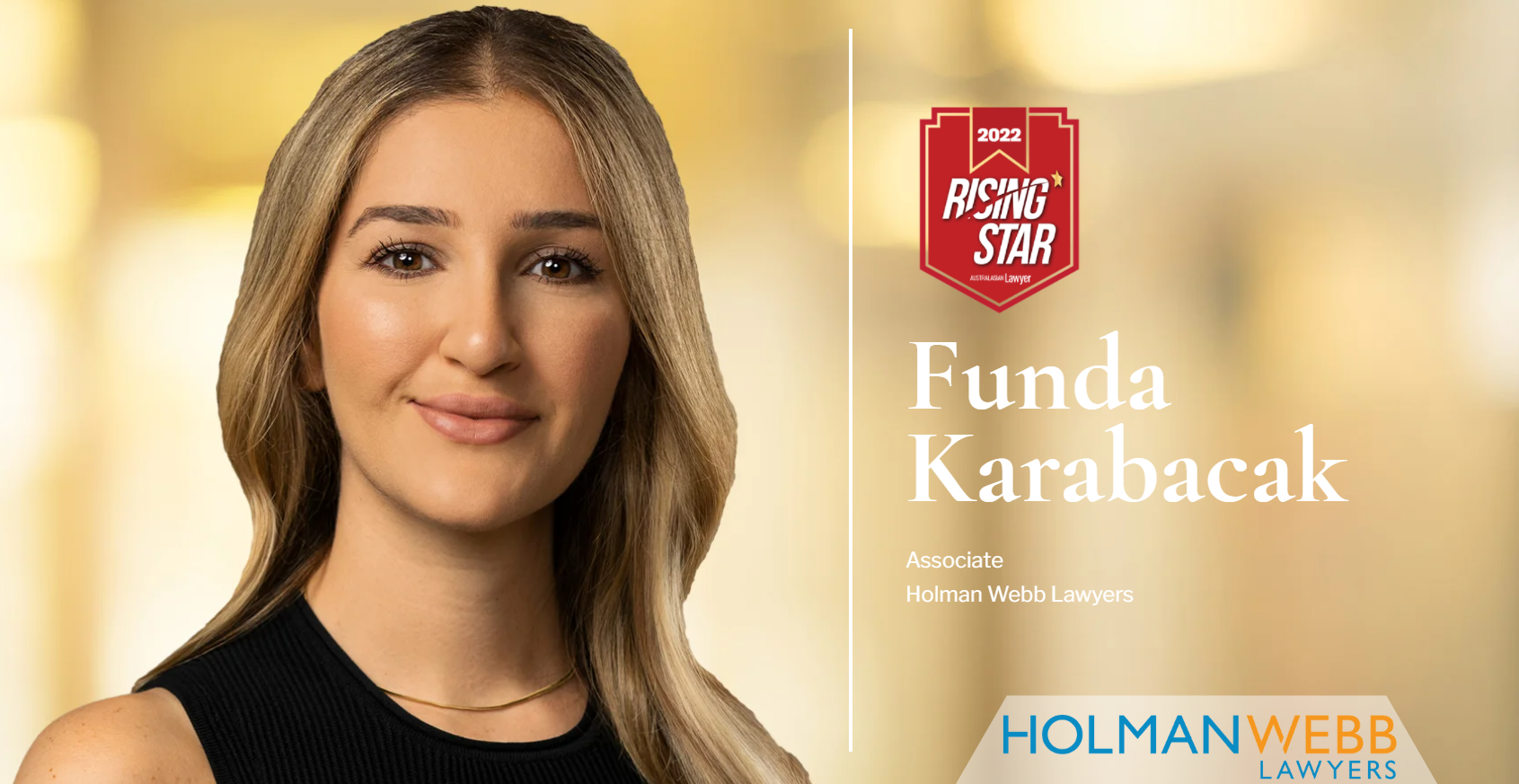 Insurance Associate Funda Karabacak Listed in Australasian Lawyer's Rising Stars 2022!